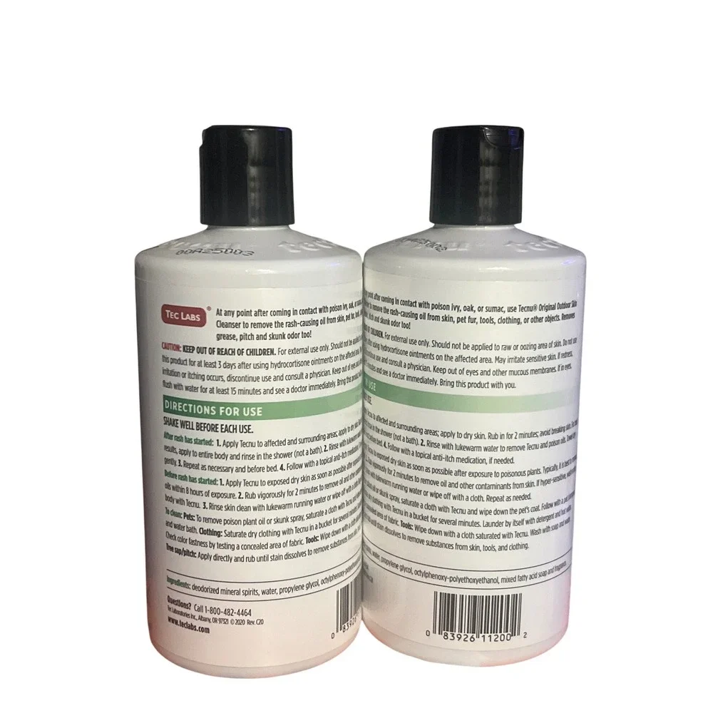 Tecnu Original Outdoor Skin Cleanser Poison Ivy Oak Oil Remover 12oz 2 Pack